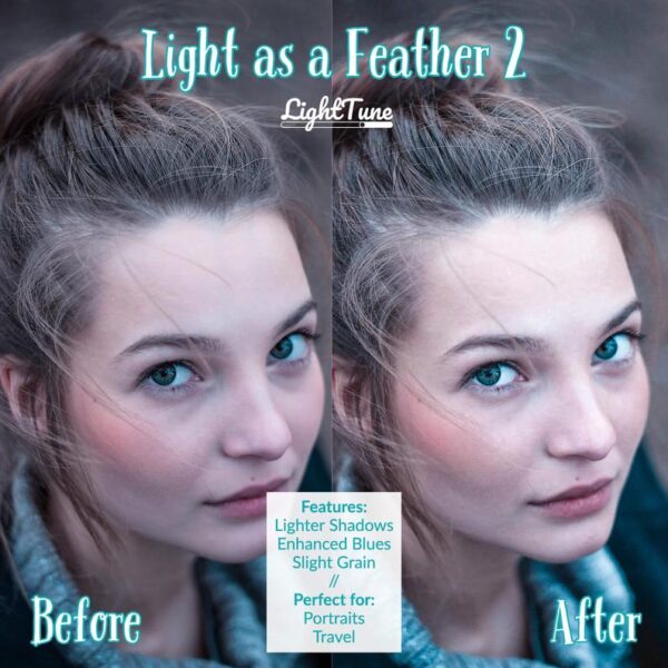 Light as a Feather Portraits Lightroom Preset 3