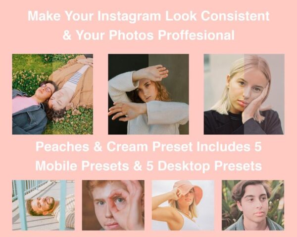 Peaches & Cream Lightroom Preset Pink Tones